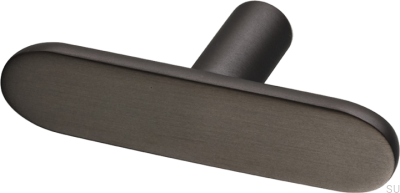 Bouton de meuble T-Bar Pastille 60 en laiton marron