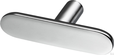 Bouton de meuble T-Bar Pastille 60, laiton, argent, chrome