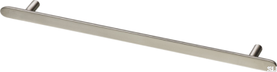 Poignée de meuble oblongue Pastille 256, laiton nickelé brossé