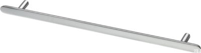 Poignée de meuble oblongue Pastille 256, laiton, argent, chrome