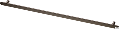 Poignée de meuble oblongue Pastille 536, laiton marron