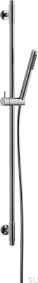 Barre de douche avec support mural réglable TVM100 Laiton Argent Chrome