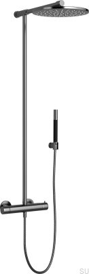 Ensemble de douche TVM300 en laiton noir chromé