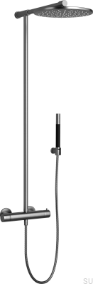 Ensemble de douche TVM300 en laiton noir chromé brossé