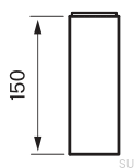 Rallonge pour robinet de lavabo XPRO400, laiton nickelé brossé