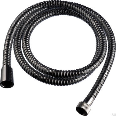 Flexible de douche en laiton ZFLO001, chrome noir brossé