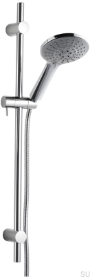 Barre de douche avec support mural réglable ZSAL194 Laiton Argent Chrome