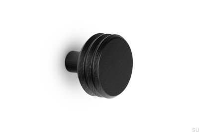 Patère murale en bois de chêne Pulse 65, noir mat