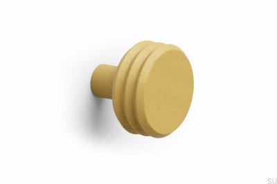 Suspension murale écologique Pulse Color 65 en bois de chêne jaune