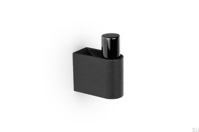 Support mural Casey 23 en aluminium noir titane poli Eco