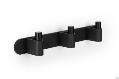 Support mural Casey Rack 340 en aluminium noir mat