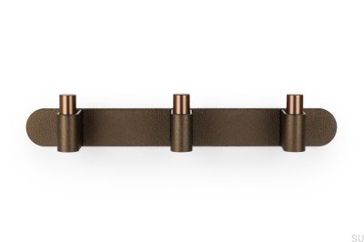 Support mural Casey Rack 340 en aluminium marron mat