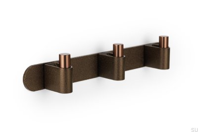 Support mural Casey Rack 340 en aluminium marron mat