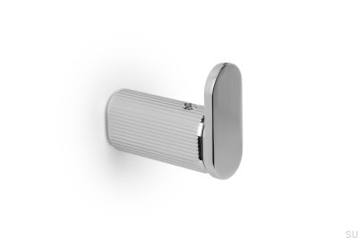 Patère murale Brooklyn 15 en aluminium nickel poli écologique