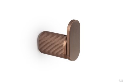 Patère murale Brooklyn 30 en aluminium marron brossé