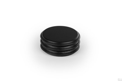 Butée de porte Pulse 66 en bois de chêne noir mat