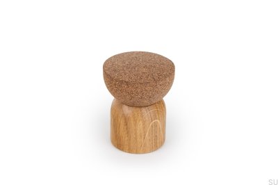 Butée de porte pour poêle à sol 48 en bois de chêne avec liège