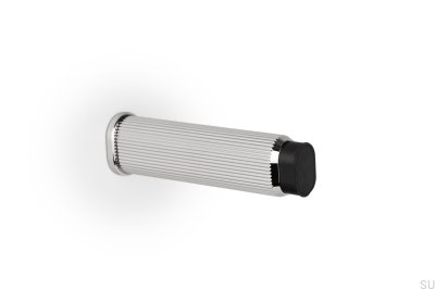 Butée de porte murale Brooklyn Wall 23 en aluminium et nickel poli