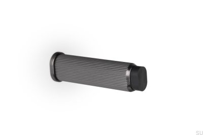 Butée de porte murale Brooklyn Wall 23 en aluminium noir titane