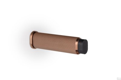 Butée de porte murale Brooklyn Wall 23 en aluminium brossé marron