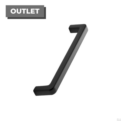 Poignée de meuble oblongue Mango 192, métal, noir mat