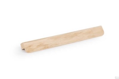 Poignée de meuble allongée en bois de chêne non verni Flapp Wood 160