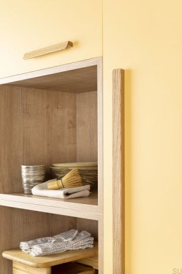 Poignée de meuble allongée en bois de chêne non verni Flapp Wood 160