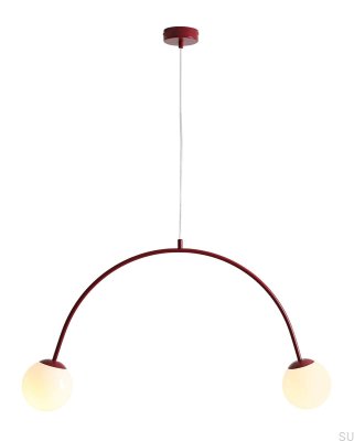Suspension en métal bordeaux Una 2