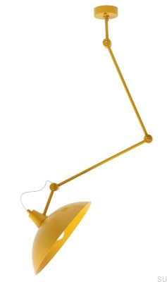 Plafonnier Melos en métal moutarde