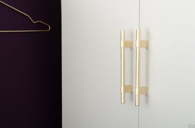 Poignée de meuble Line Big 208, laiton brossé, non verni