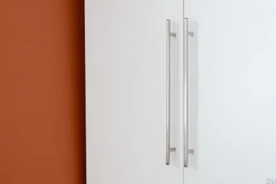 Poignée de meuble allongée en acier brossé Flat Line 430