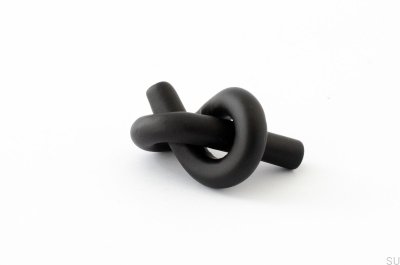 Bouton de meuble Knot 50, laqué noir