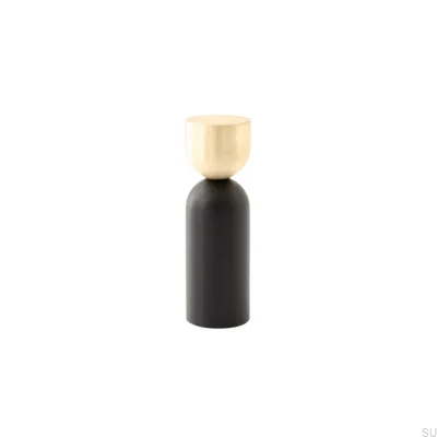 Support mural Kokeshi Mix 1856 en laiton brossé non laqué avec aluminium noir