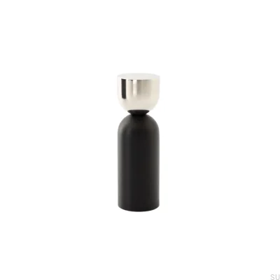 Support mural Kokeshi Mix 1856 en acier poli avec aluminium noir