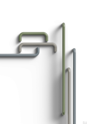 Poignée de meuble allongée en métal vert Barga 128