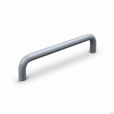 Poignée de meuble allongée en métal Barga 128 gris argenté