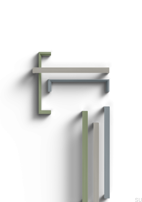 Poignée de meuble allongée en métal vert Sala 160