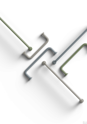 Poignée de meuble allongée en métal vert Venosa 192