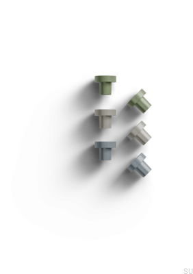 Bouton de meuble en métal vert Agno 28