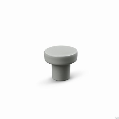 Bouton de meuble en métal gris soie Agno 28