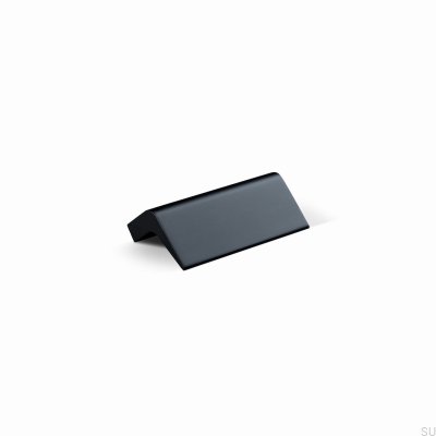 Poignée de meuble allongée Lido 32, aluminium, noir mat