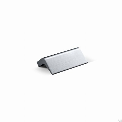 Poignée de meuble allongée Lido 32, aluminium argent brossé