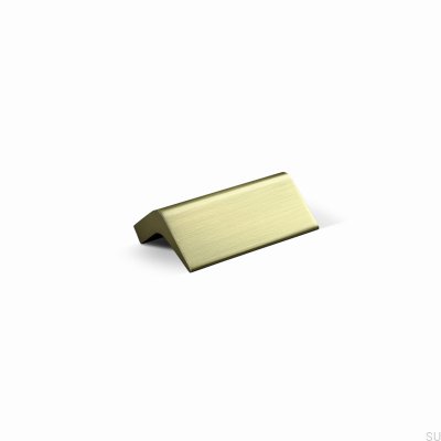 Poignée de meuble allongée Lido 32, aluminium brossé doré