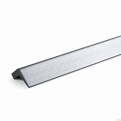 Poignée de meuble allongée Lido 1184, aluminium argent brossé
