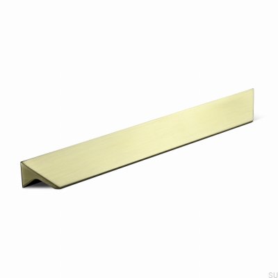 Poignée de meuble allongée en aluminium brossé doré Caorle 256