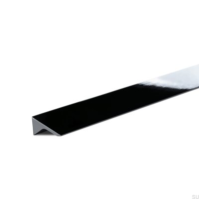 Poignée de meuble allongée Caorle 640, aluminium, argent, chrome, poli