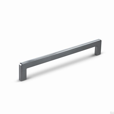 Poignée de meuble allongée Benidorm 160 en aluminium brossé argent