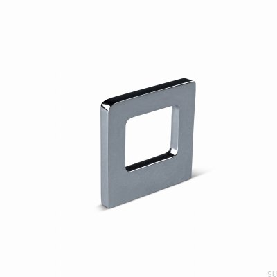 Bouton de meuble Benidorm 32 en aluminium argenté chromé poli