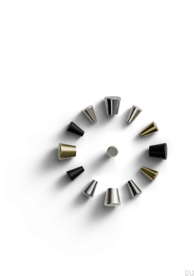 Bouton de meuble Padua 30, métal, argent, brossé