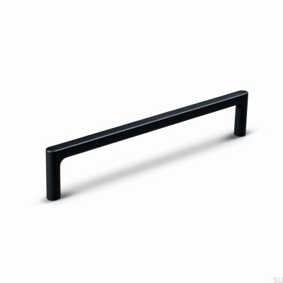 Poignée de meuble allongée Torino 160, aluminium, noir mat